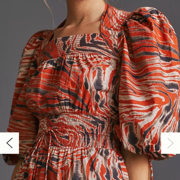 Anthropologie Love the Label Puff Sleeve mini dress 👗 - Picture 2 of 5